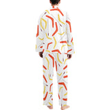 Waterclor boomerang Australian aboriginal ornament Men's Long Pajama Set