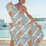 Beautiful deers Winter Christmas Beach Towel
