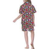 Tea pots Pattern Print Design 01 Kids' Boys' Girls' V-Neck Short Pajama Set