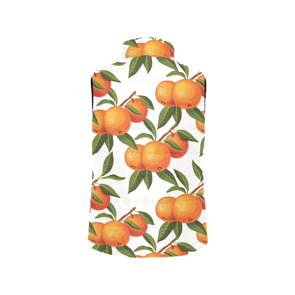 Oranges pattern background Women's Padded Vest