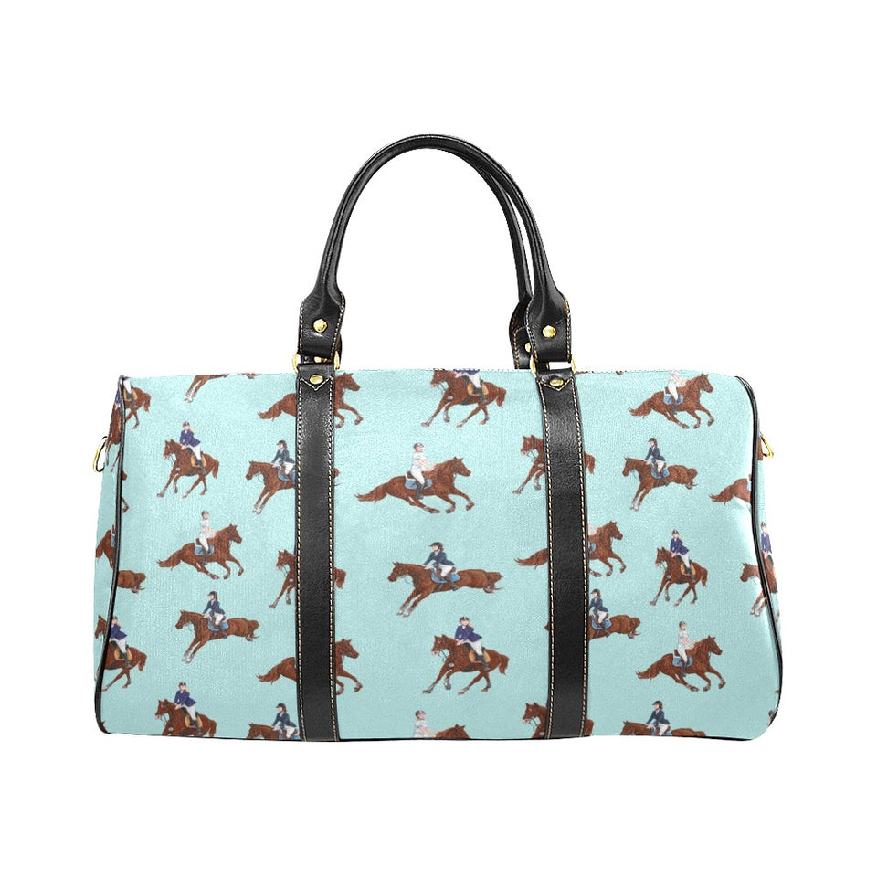 Horses running horses rider pattern Travel Bag