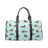 Horses running horses rider pattern Travel Bag