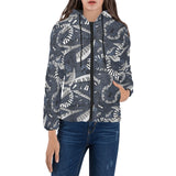 Piano Pattern Print Design 02 Women's Padded Hooded Jacket