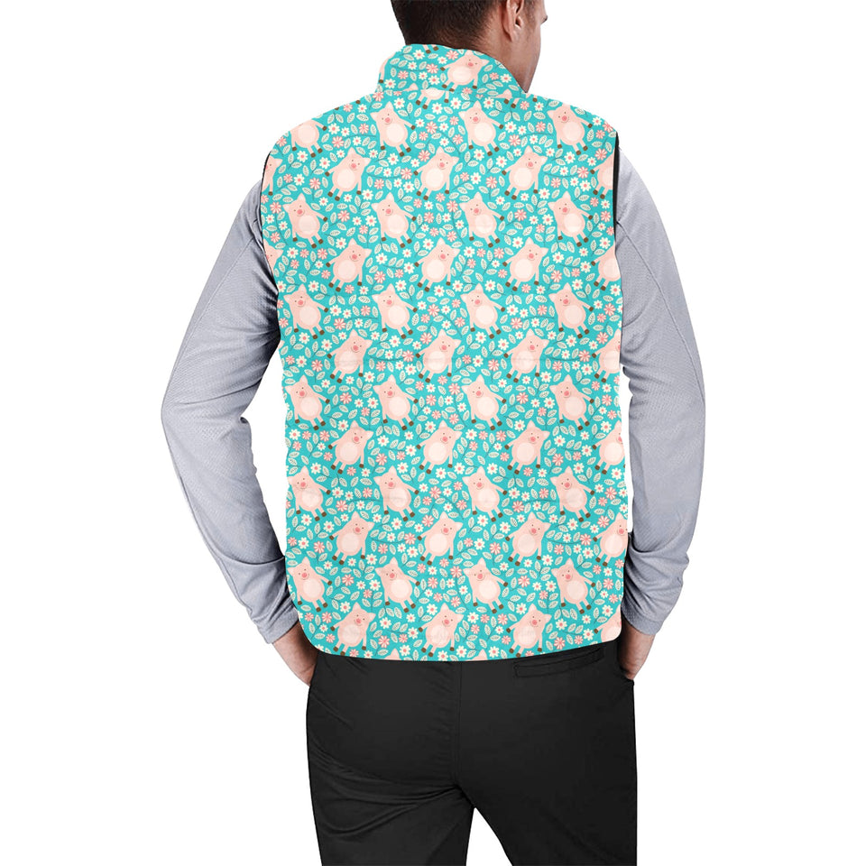 Pig Pattern Print Design 01 Men's Padded Vest