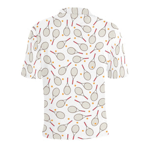 Tennis Pattern Print Design 04 Men's All Over Print Polo Shirt