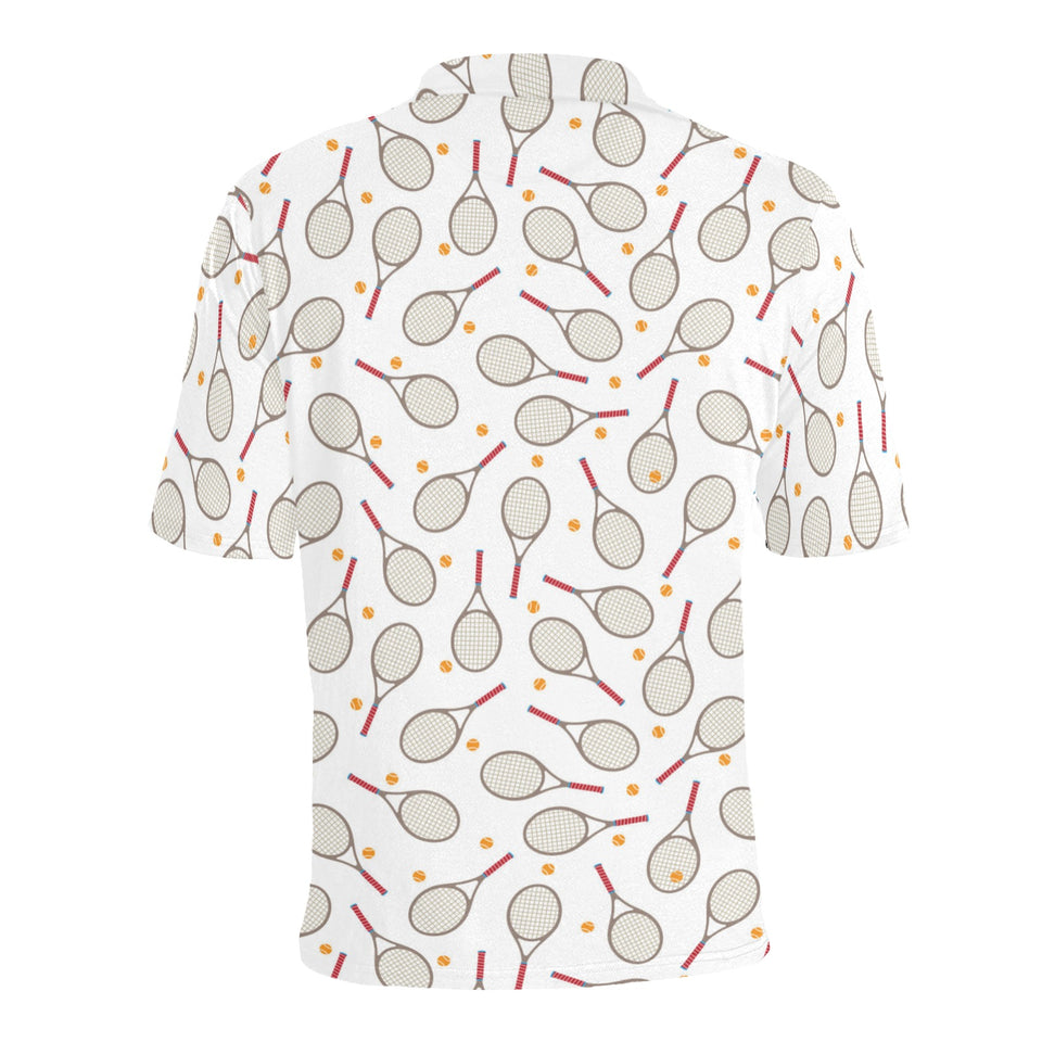 Tennis Pattern Print Design 04 Men's All Over Print Polo Shirt