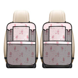 Poodle dog pink color theme Car Seat Back Organizer