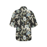 Japanese crane ornament elements Women's All Over Print Hawaiian Shirt