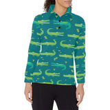 Crocodile pattern Women's Long Sleeve Polo Shirt