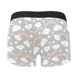 Cute rainbow clound star pattern Men's All Over Print Boxer Briefs Men's Underwear