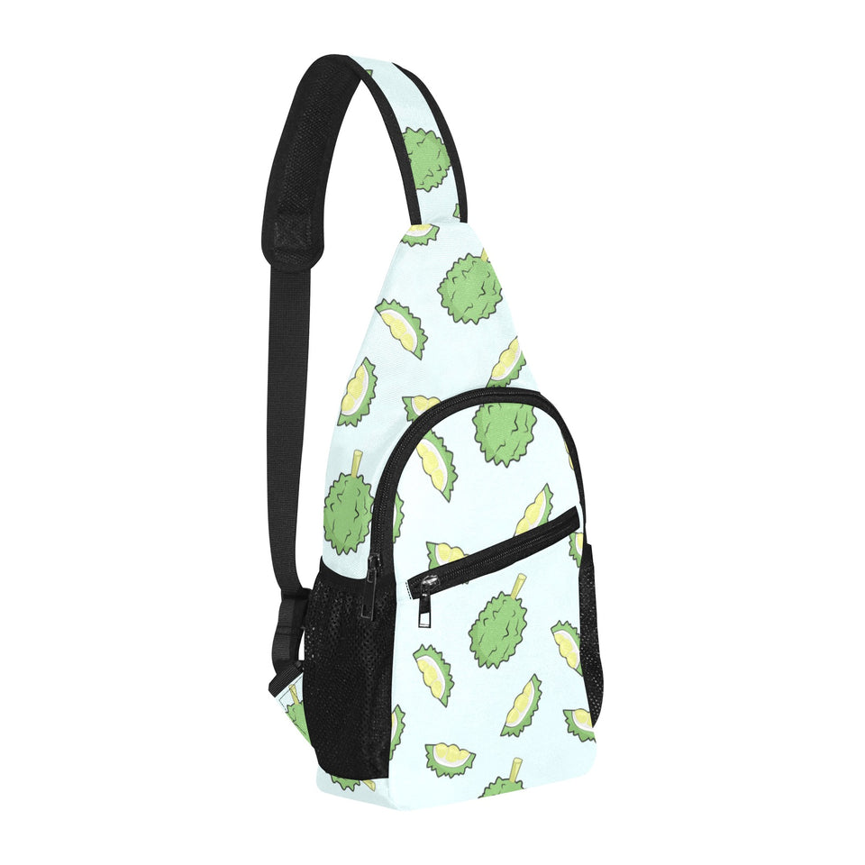 Durian pattern blue background All Over Print Chest Bag