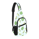 Durian pattern blue background All Over Print Chest Bag