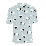 Sheep polka dot cloud pattern Men's All Over Print Polo Shirt