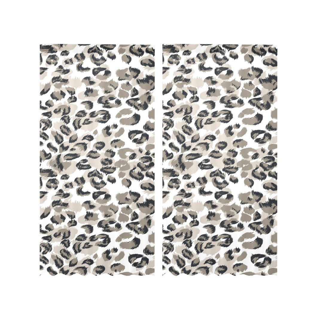 Leopard skin print pattern Gauze Curtain