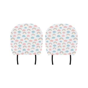 Cute rainbow clound pattern Car Headrest Cover