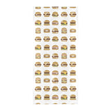 Hamburger Pattern Print Design 02 Beach Towel