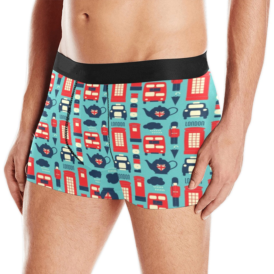 British Pattern Print Design 04 Men's All Over Print Boxer Briefs Men's Underwear