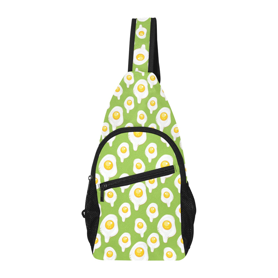 Fried Eggs Pattern Print Design 01 All Over Print Chest Bag