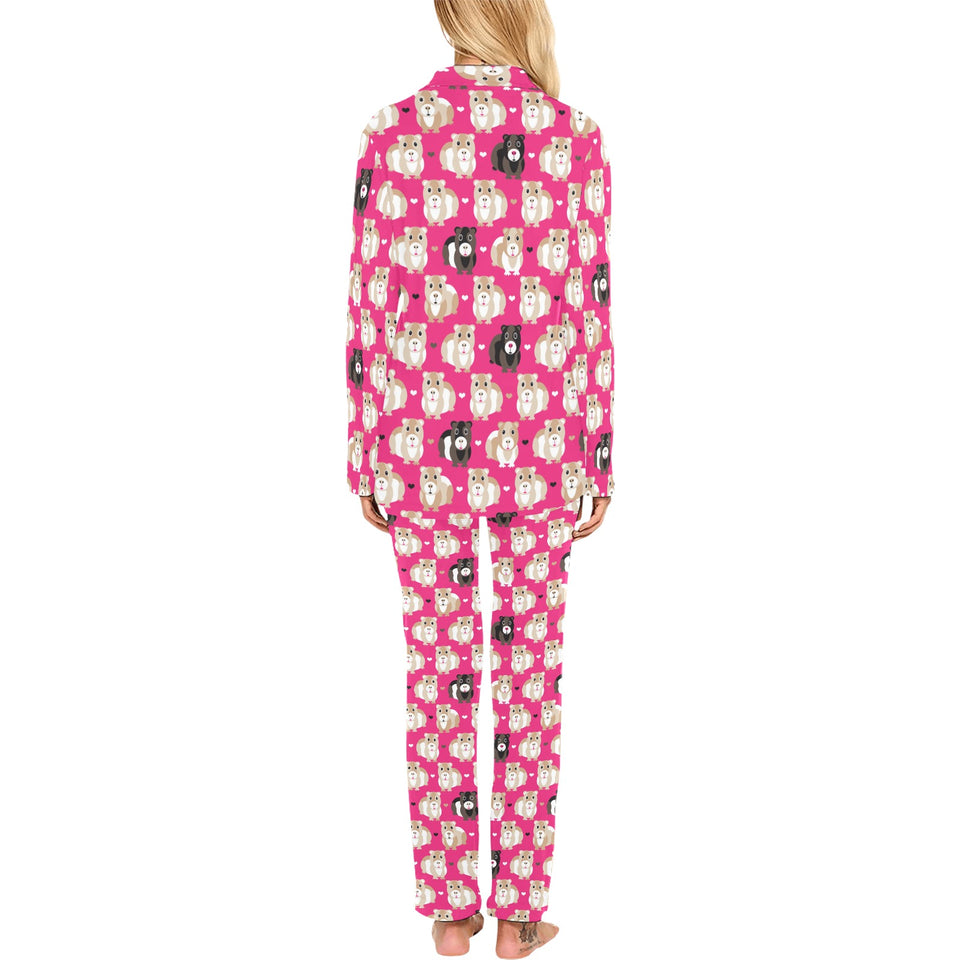 Guinea Pig Pattern Print Design 01 Women's Long Pajama Set