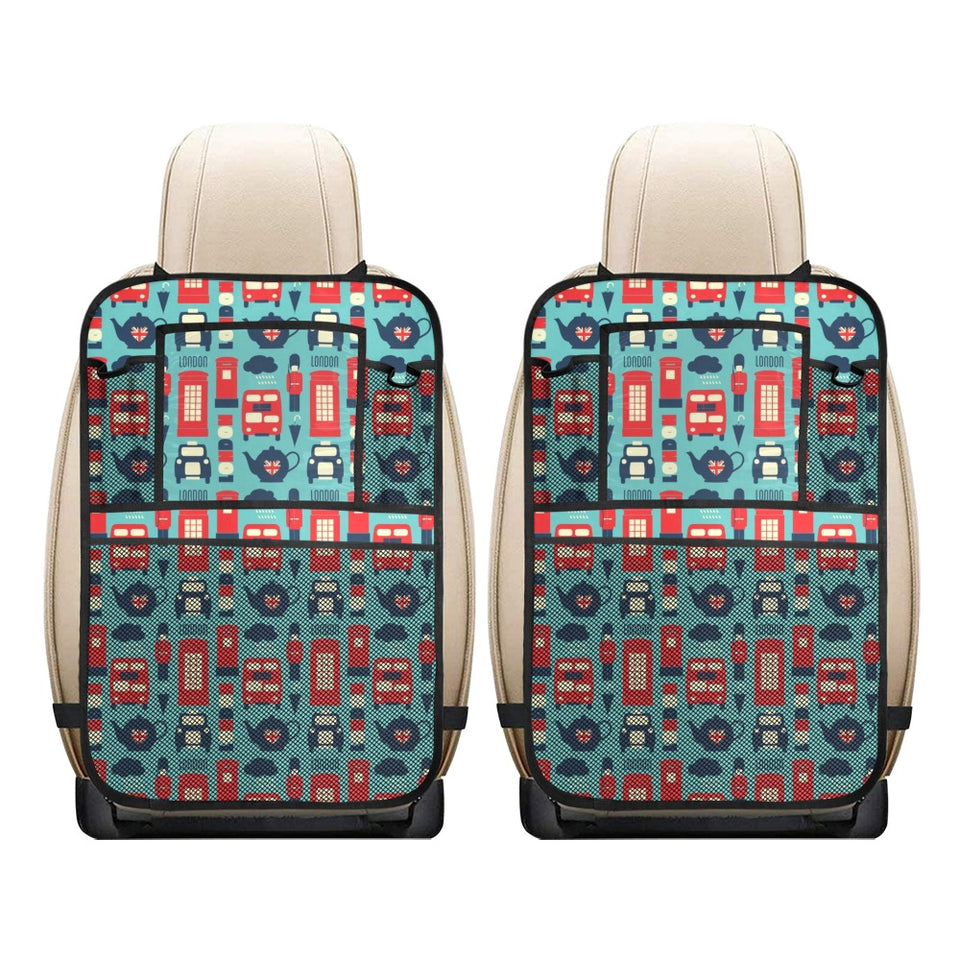 British Pattern Print Design 04 Car Seat Back Organizer