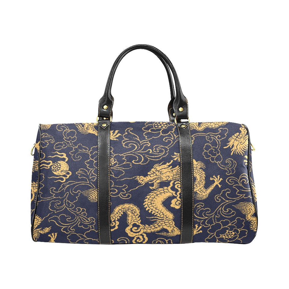 Gold dragon pattern Travel Bag
