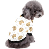 Sketch style cookie pattern All Over Print Pet Dog Round Neck Fuzzy Shirt