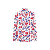 British Pattern Print Design 01 Women's Long Sleeve Polo Shirt
