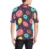 Colorful donut glaze pattern Men's All Over Print Polo Shirt