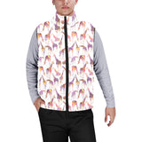 Giraffe Pattern Print Design 02 Men's Padded Vest