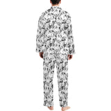 Greyhound Pattern Print Design 01 Men's Long Pajama Set