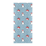 Cute penguin christmas snow pattern Beach Towel