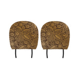 cacao beans tribal polynesian pattern background Car Headrest Cover