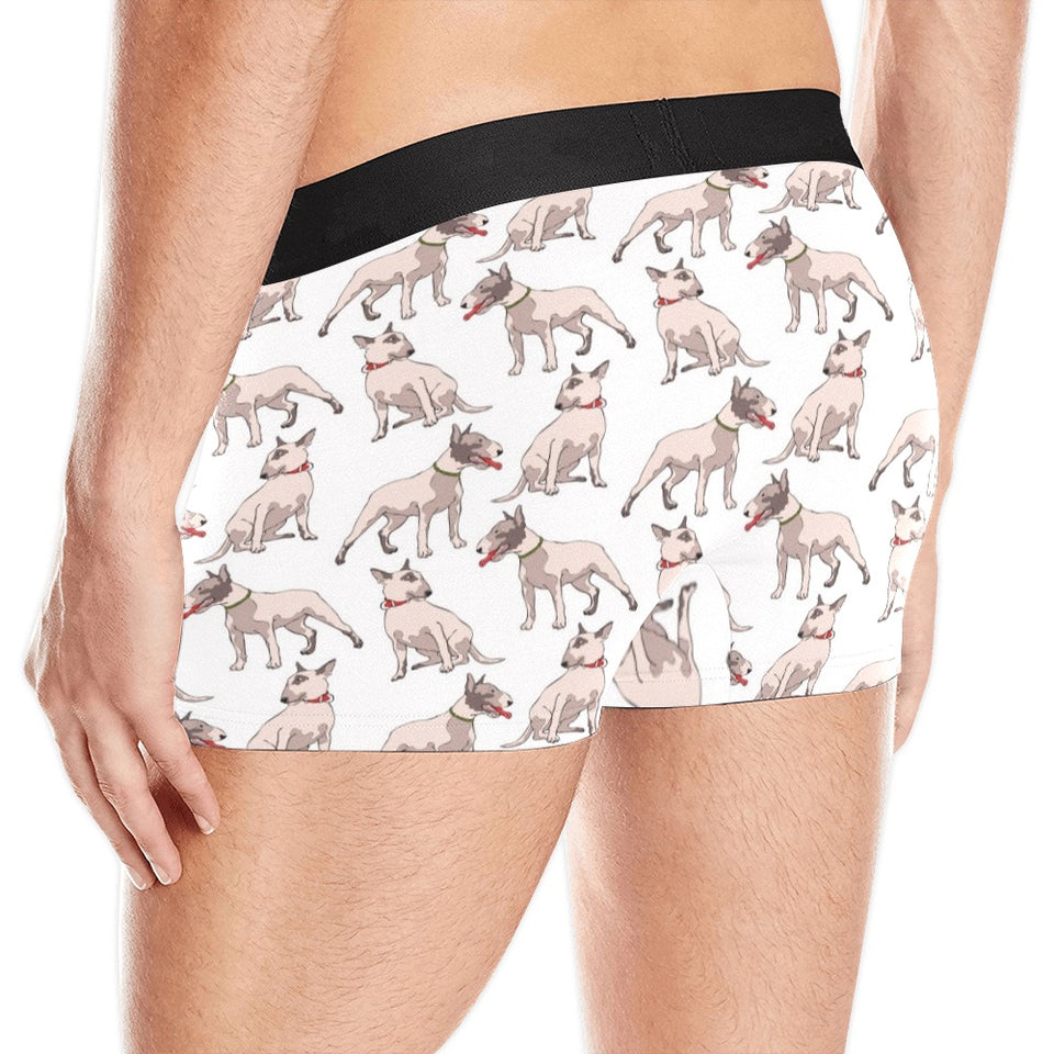Bull Terrier Pattern Print Design 04 Men's All Over Print Boxer Briefs Men's Underwear