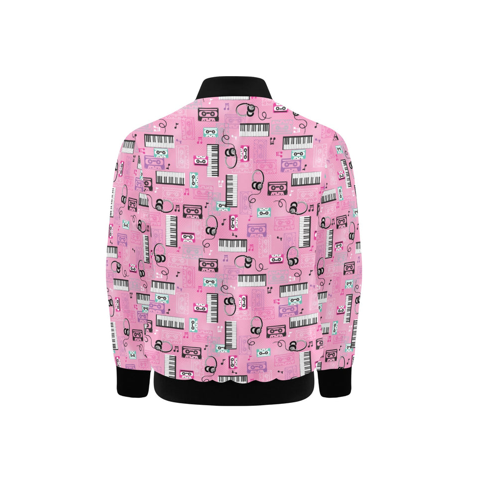 Piano Pattern Print Design 01 Kids' Boys' Girls' Bomber Jacket