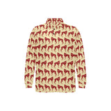 Greyhound Pattern Print Design 04 Men's Long Sleeve Polo Shirt