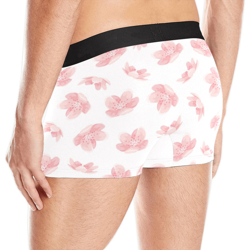 Pink sakura cherry blossom pattern Men's All Over Print Boxer Briefs Men's Underwear