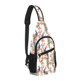 Peacock tropical flower pattern All Over Print Chest Bag