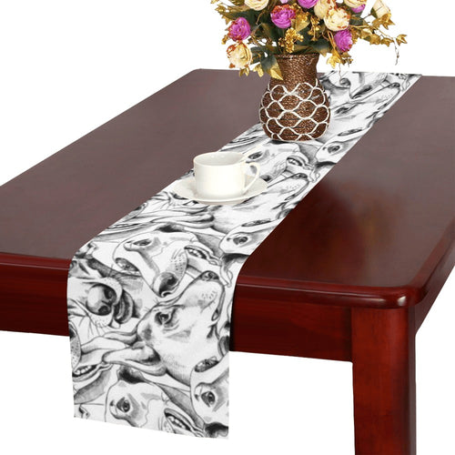 Greyhound Pattern Print Design 01 Table Runner