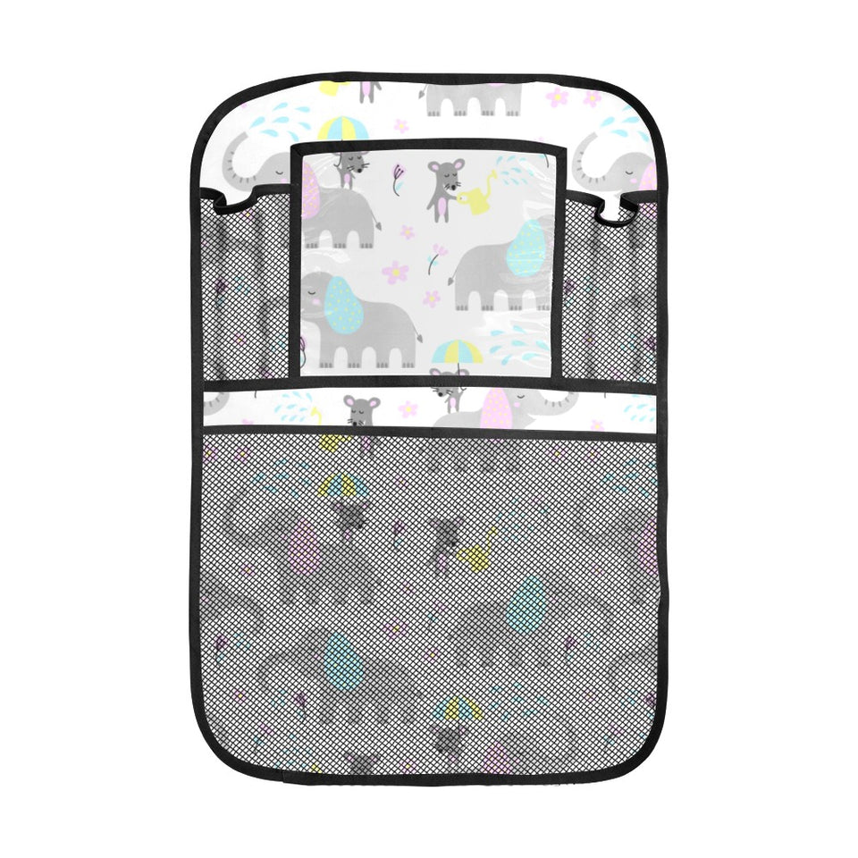 Cute elephant mouse pattern Car Seat Back Organizer