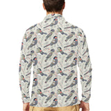 Pigeon Pattern Print Design 04 Men's Long Sleeve Polo Shirt