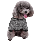 Handwritten cheese pattern All Over Print Pet Dog Round Neck Fuzzy Shirt