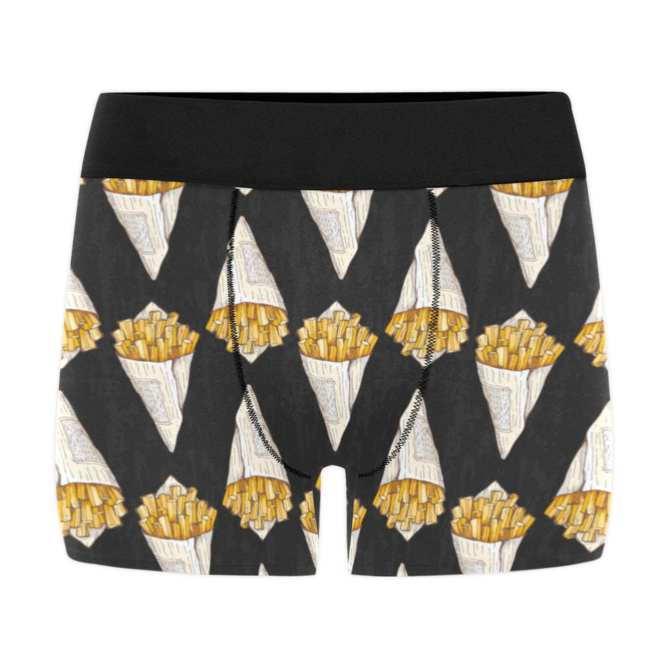 French fries dark background Men's All Over Print Boxer Briefs Men's Underwear