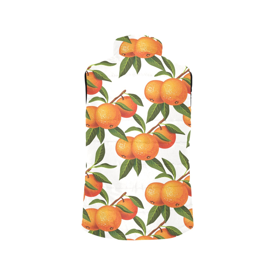 Oranges pattern background Men's Padded Vest