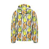 papaya design pattern Kids' Boys' Girls' Padded Hooded Jacket