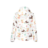 Cute Chihuahua puppie pattern Women's Padded Hooded Jacket