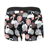 white swan blooming flower pattern Men's All Over Print Boxer Briefs Men's Underwear