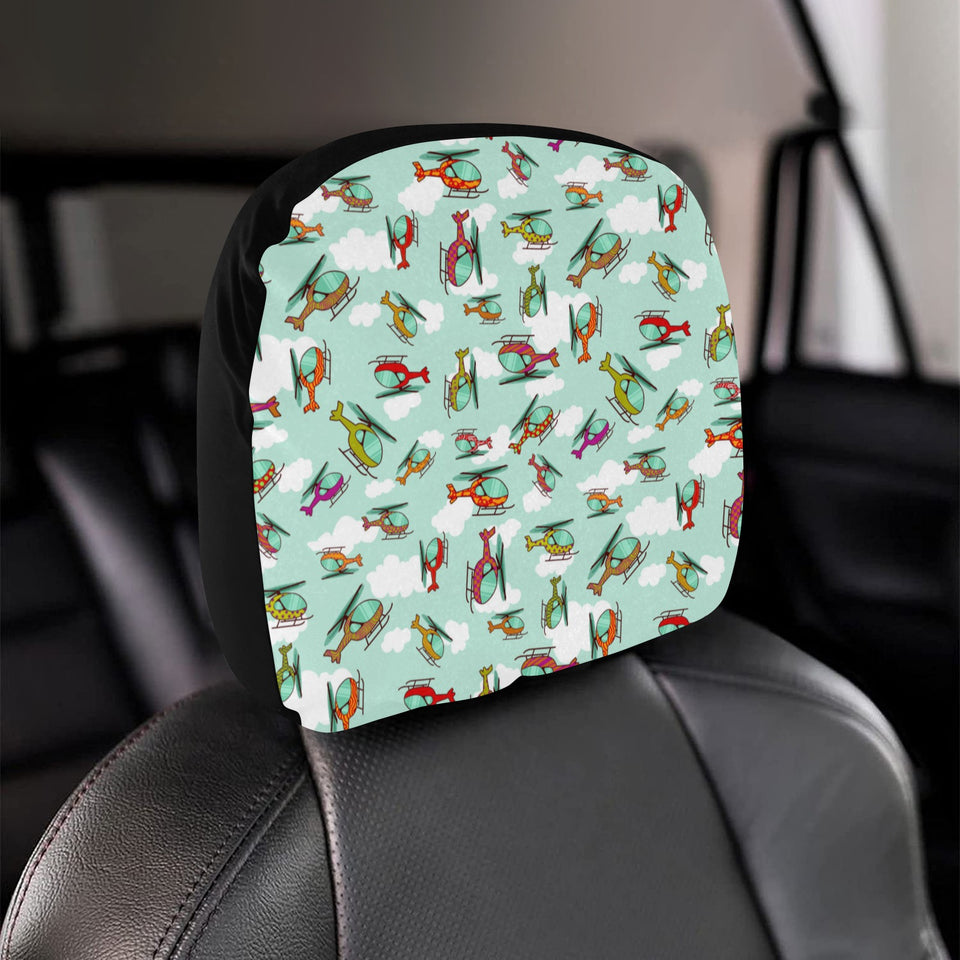 Helicopter design pattern Car Headrest Cover