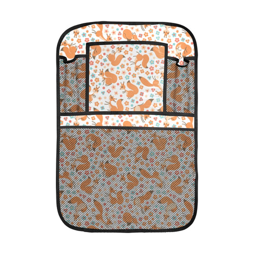 Squirrel Pattern Print Design 05 Car Seat Back Organizer