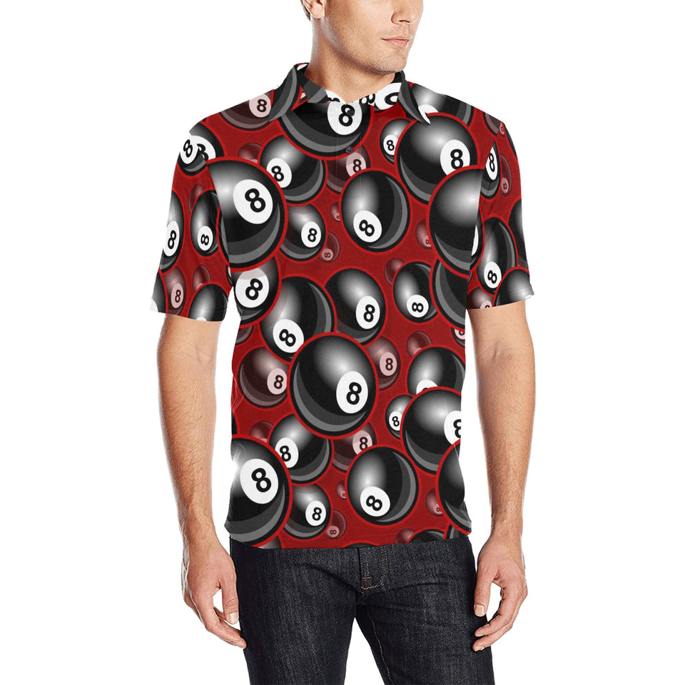 Billiard Ball Pattern Print Design 05 Men's All Over Print Polo Shirt