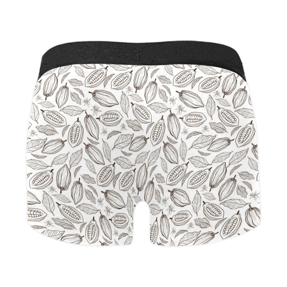 cacao beans leaves pattern Men's All Over Print Boxer Briefs Men's Underwear